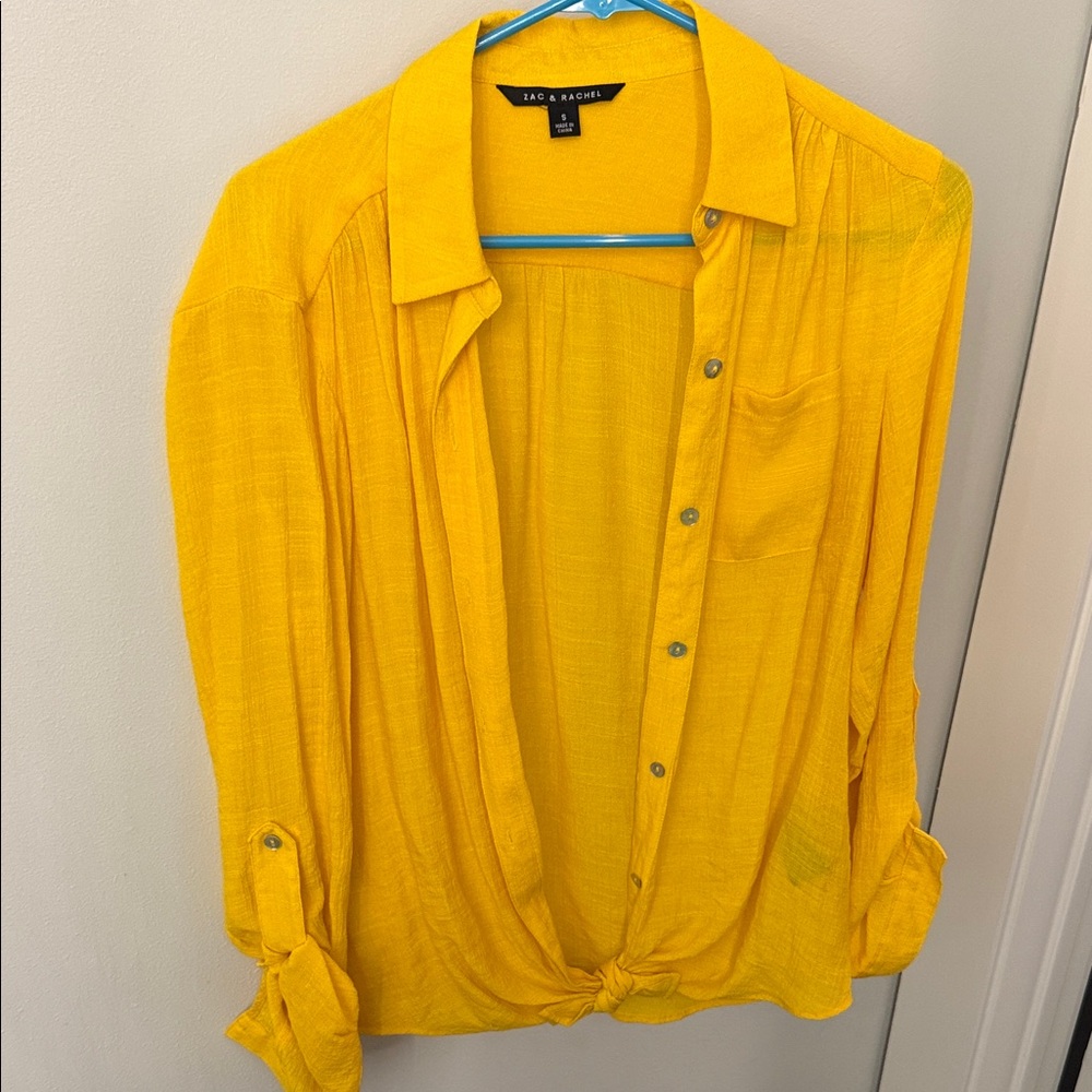 Zac & Rachel Vibrant Yellow Button Down Shirt